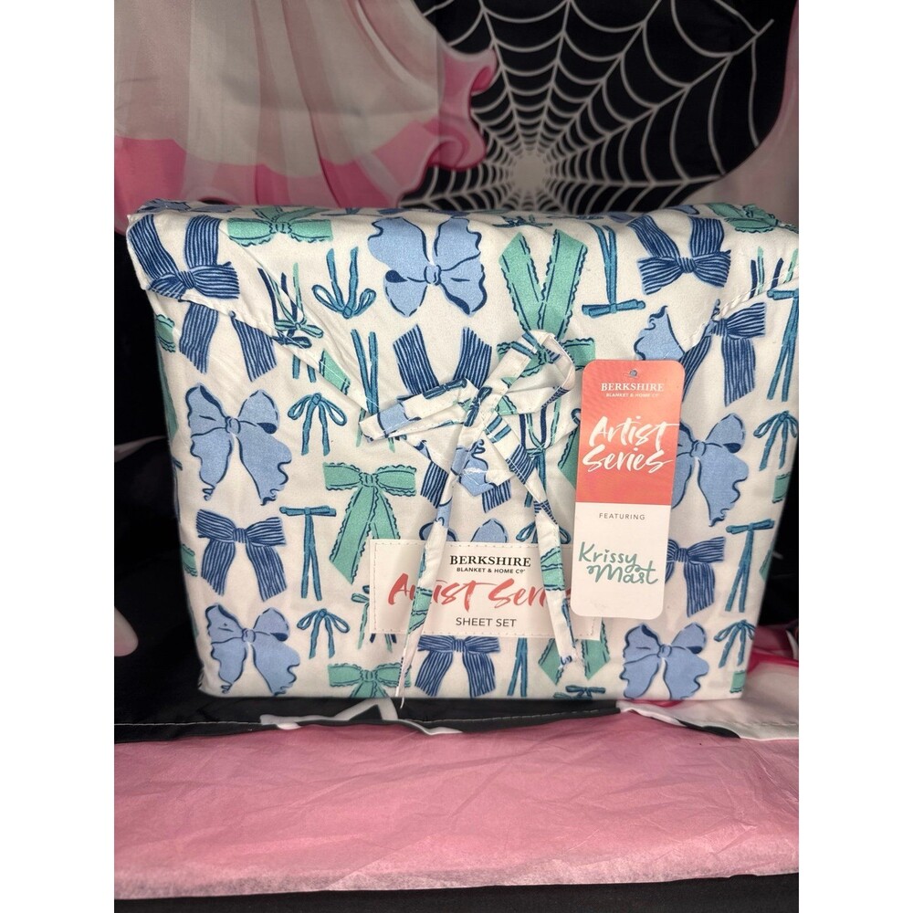 Berkshire Blue Bow Sheet Set, Full sized